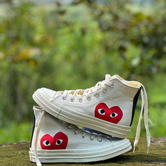 Converse x Comme des Garçons PLAY Chuck 70 White