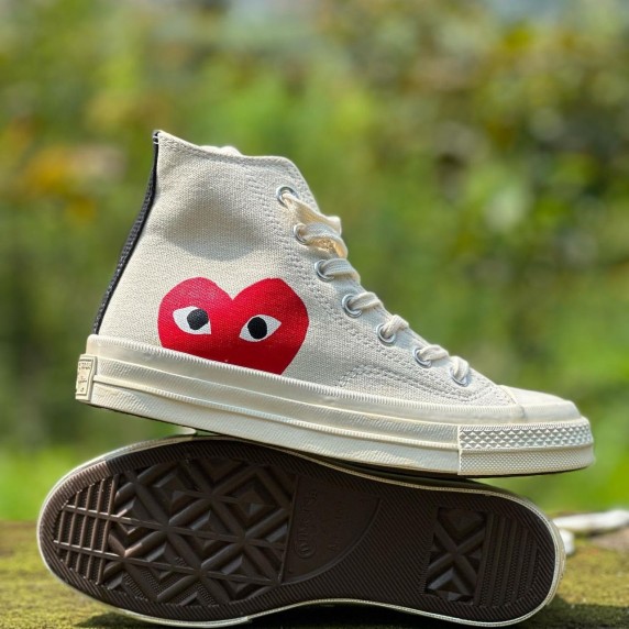 Converse x Comme des Garçons PLAY Chuck 70 White