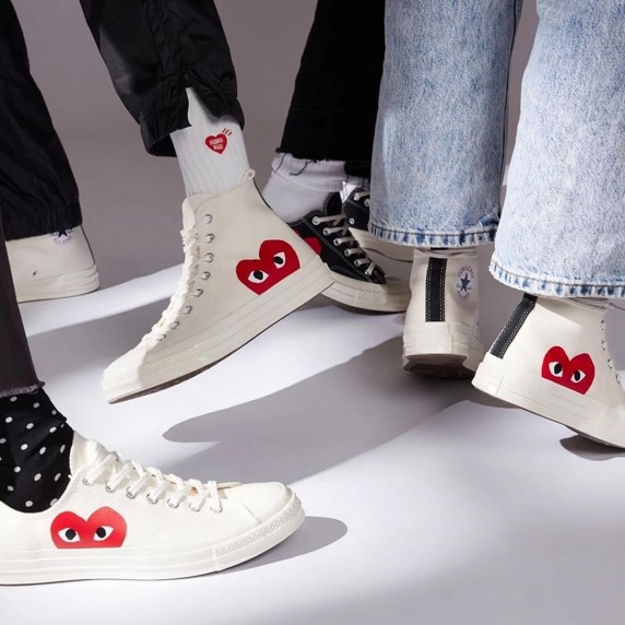 Converse x Comme des Garçons PLAY Chuck 70 White