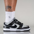 Nike Dunk Low Chenille Swoosh Black Grey