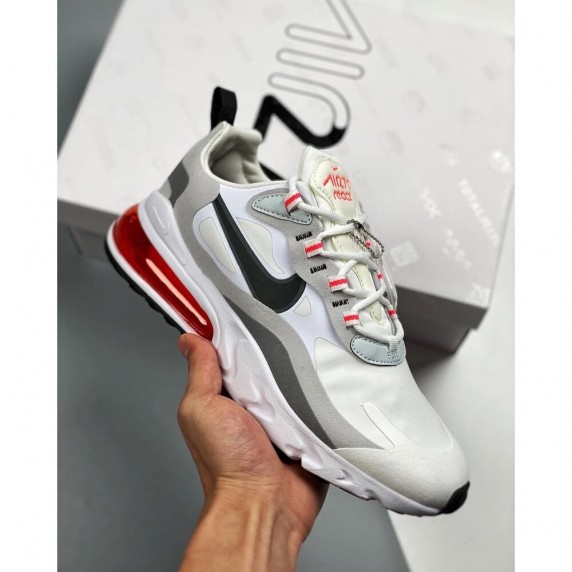 Nike Air Max 270 React White Flash Crimson