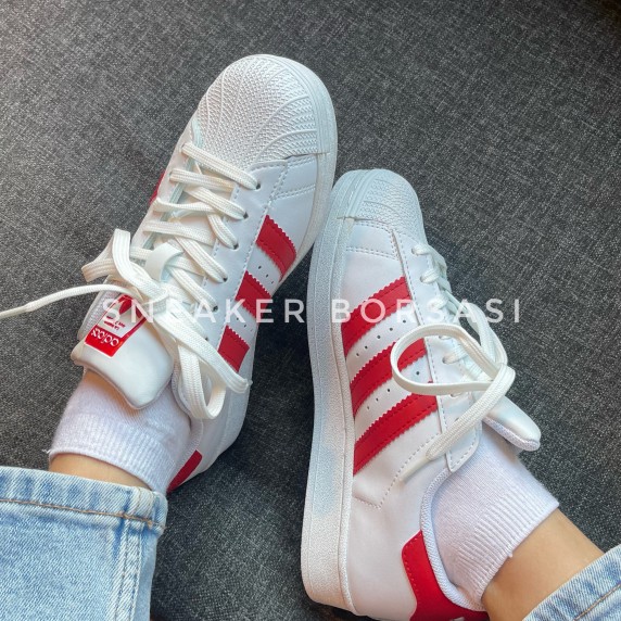 Adidas Superstar White Red