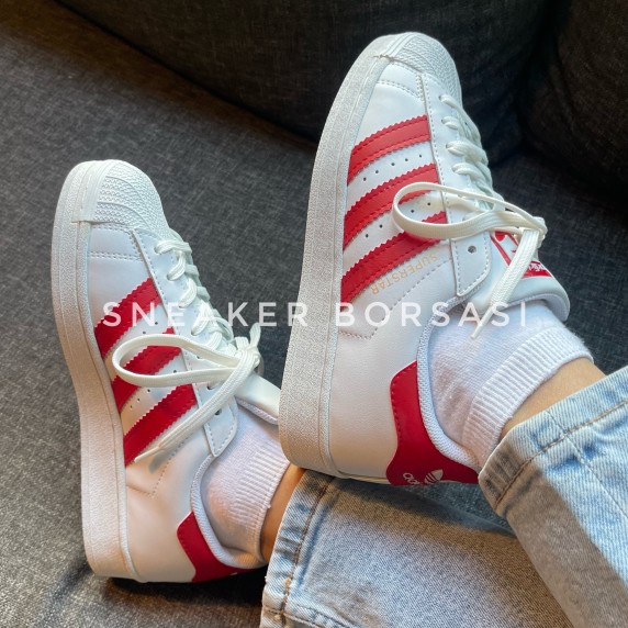 Adidas Superstar White Red