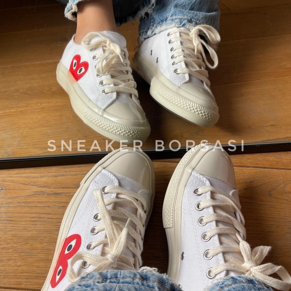 Converse x Comme des Garçons PLAY Chuck 70 White Short