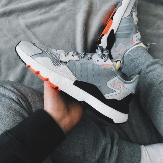 Adidas Nite Jogger Grey Two Solar Orange