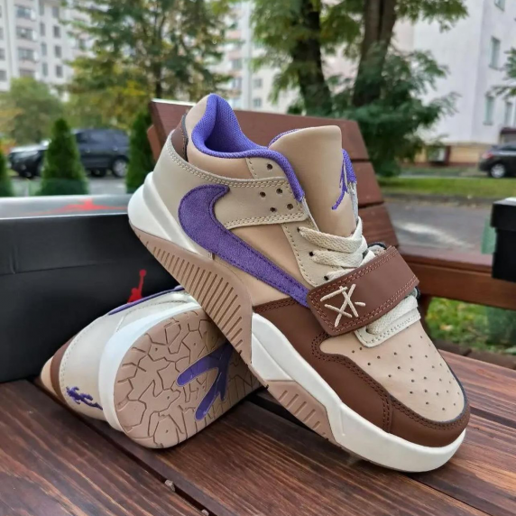 Nike Travis Scott x Jordan Cut The Check Brown Purple