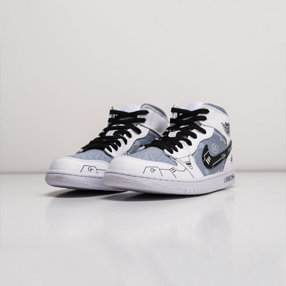 Nike Air Jordan 1 Mid PS5 White Grey Black