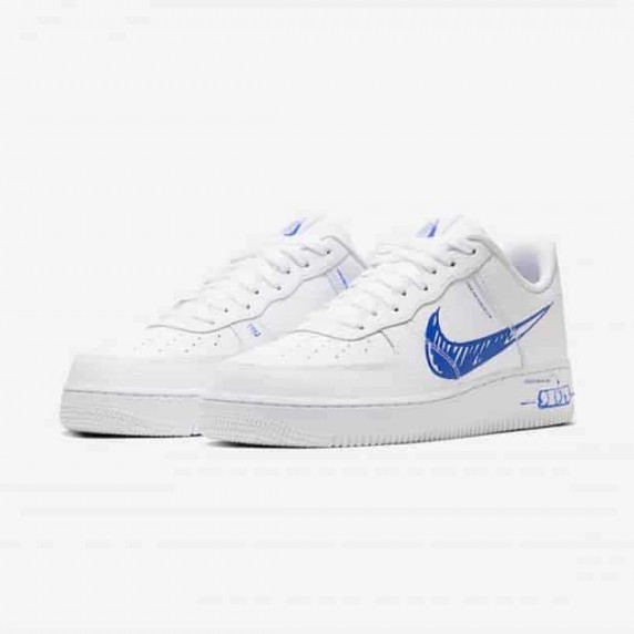 NIKE AIR FORCE 1 LOW SKETCH WHITE BLUE