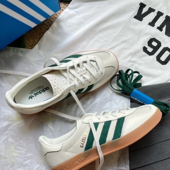 Adidas Gazelle Indoor Off White Dark Green