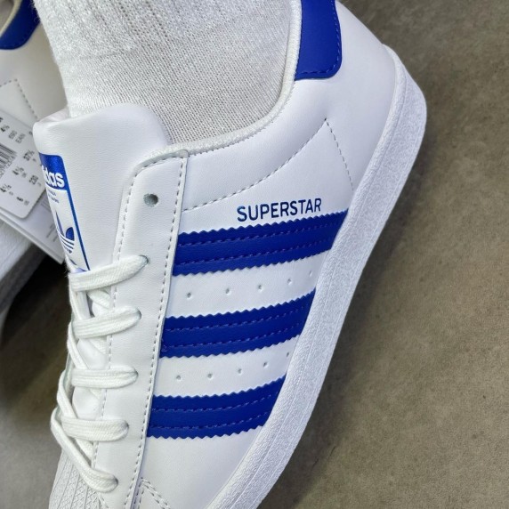 Adidas Superstar White Blue