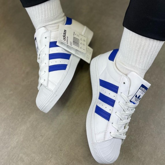 Adidas Superstar White Blue