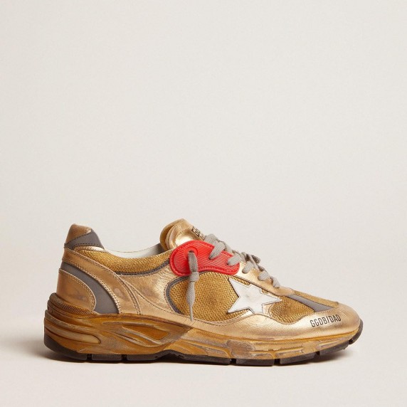 Golden goose Men's Dad-Star gold with distressed finish