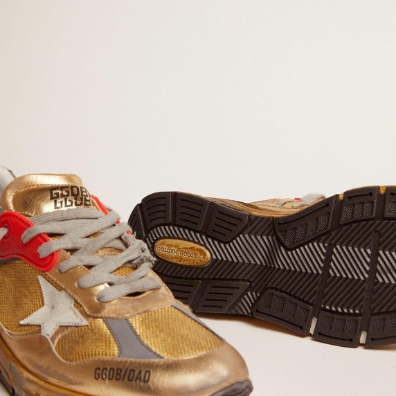 Golden goose Men's Dad-Star gold with distressed finish