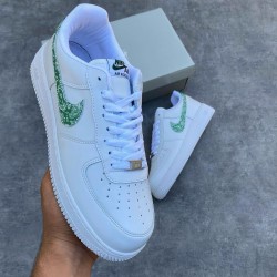 Nike Air Force 1 Essential White Green Paisley